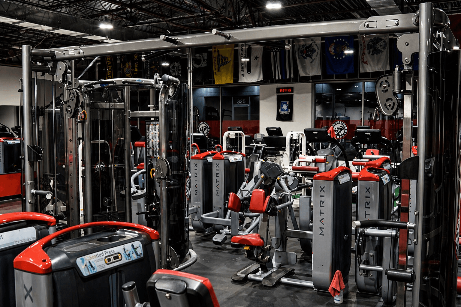 Selectorized machine area at Georgetown Fitness
