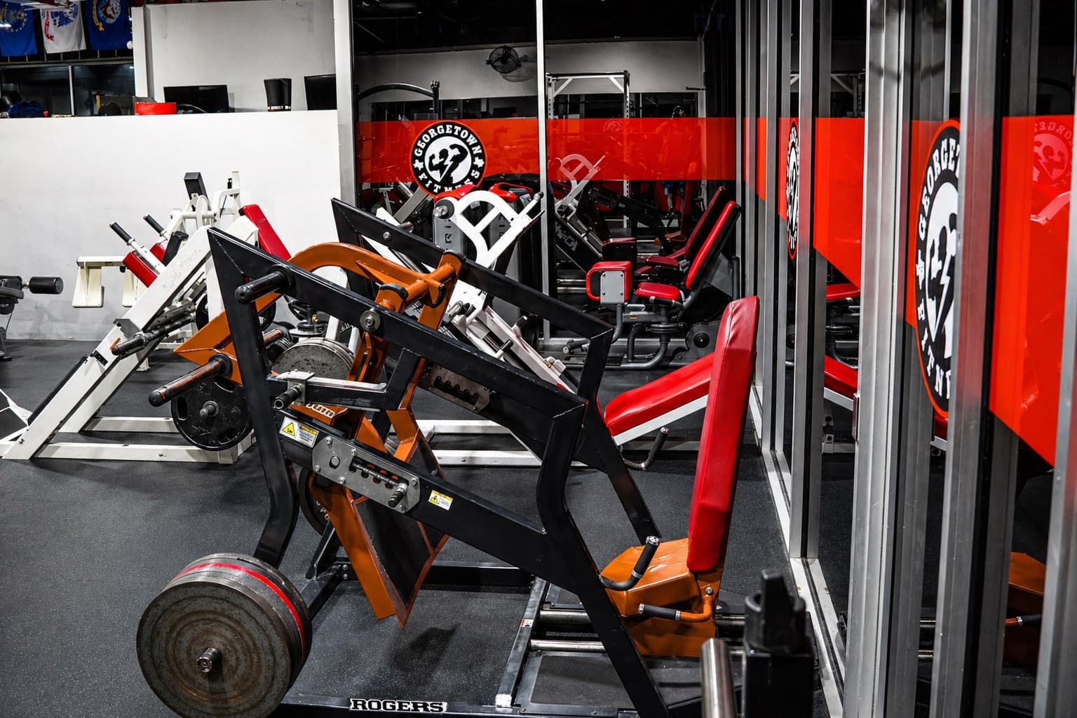 Strength training floor at Georgetown Fitness