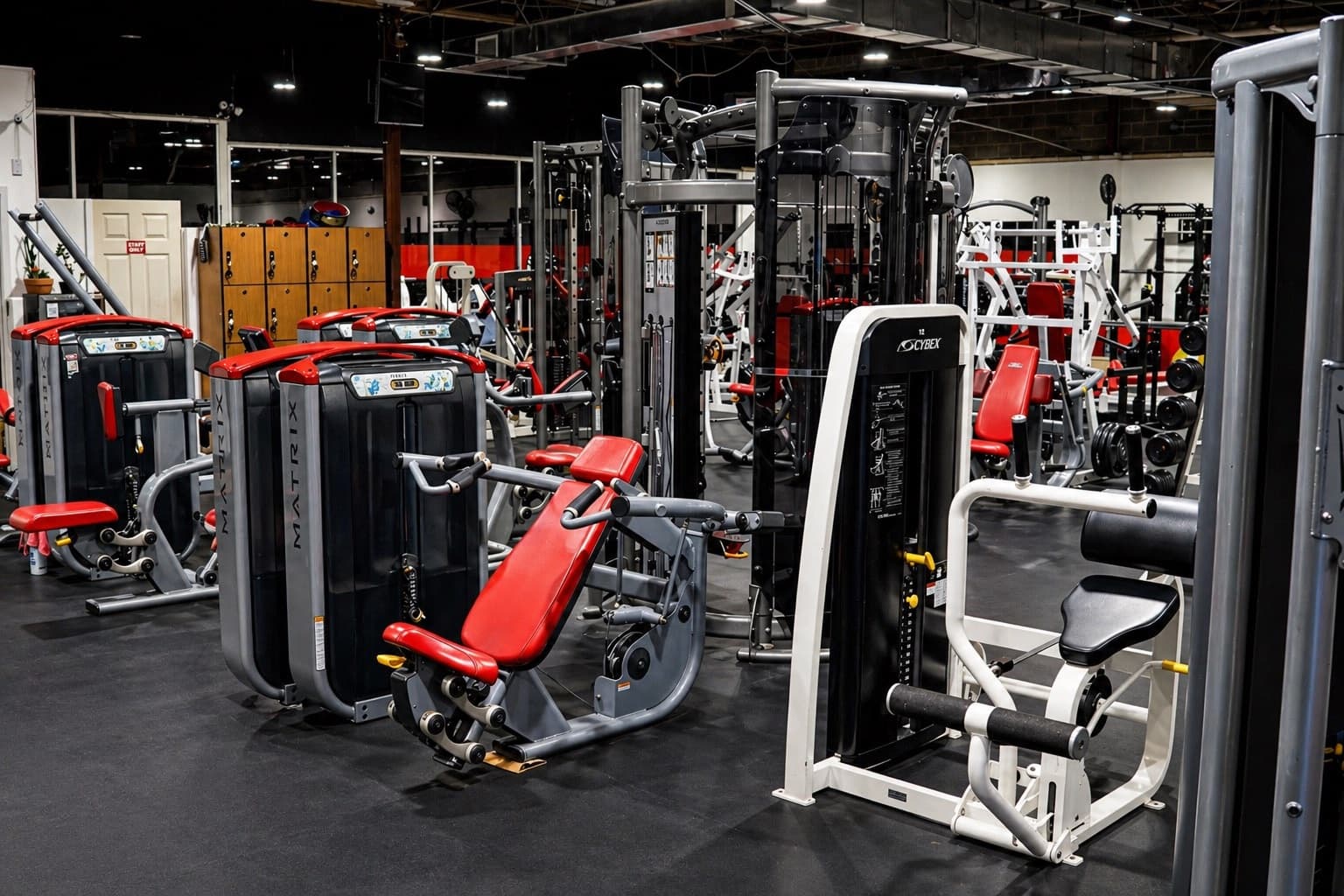Facility view across Georgetown Fitness strength equipment